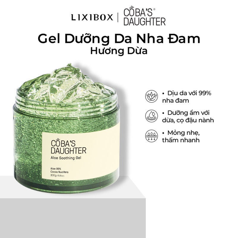 Ảnh Gel Dưỡng Da Nha Đam Hương Dừa CoBa’s Daughter Aloe Soothing Gel 300gr 1