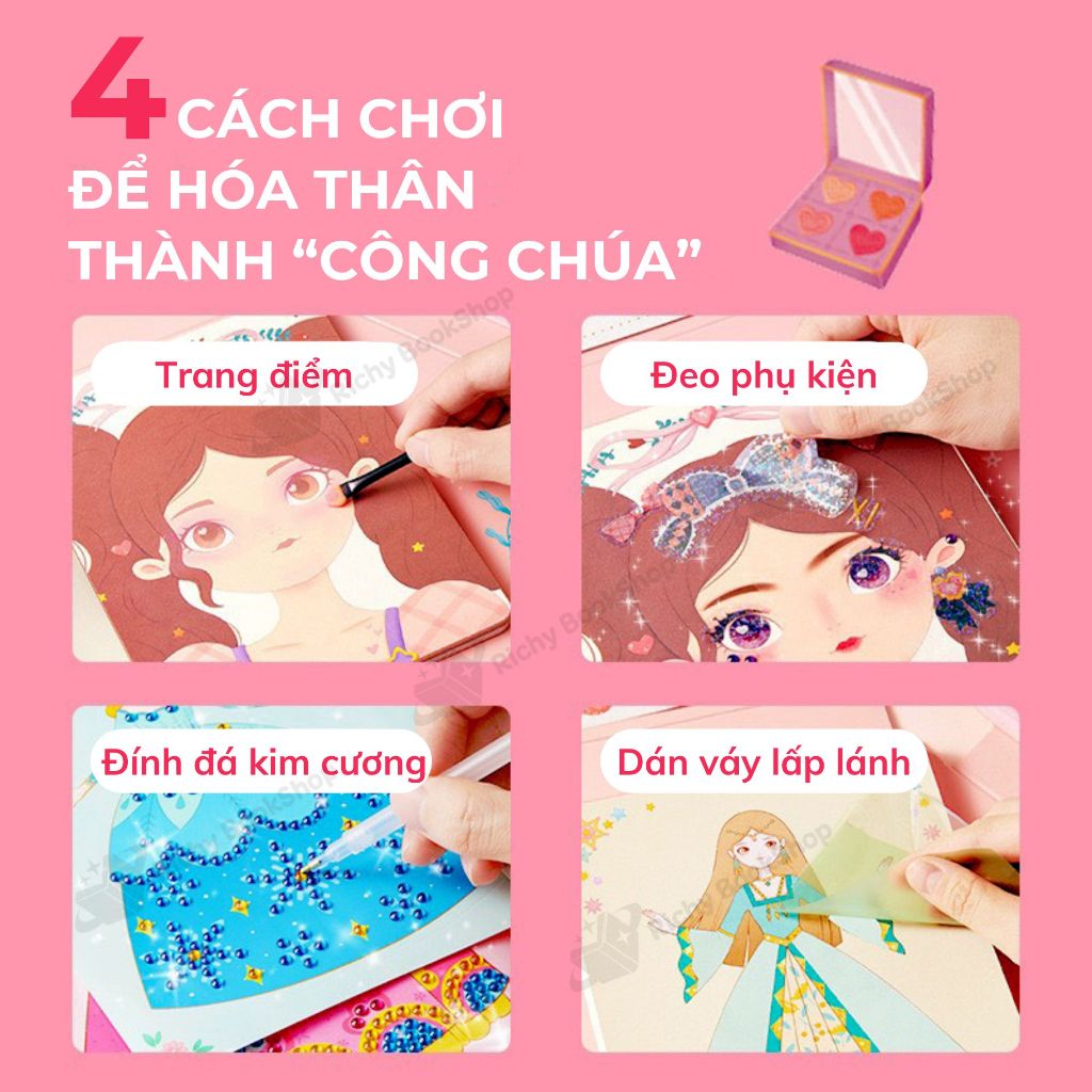 Bộ trang điểm thiết kế thời trang Mideer 3 trong 1 Princess Fantasy Makeup