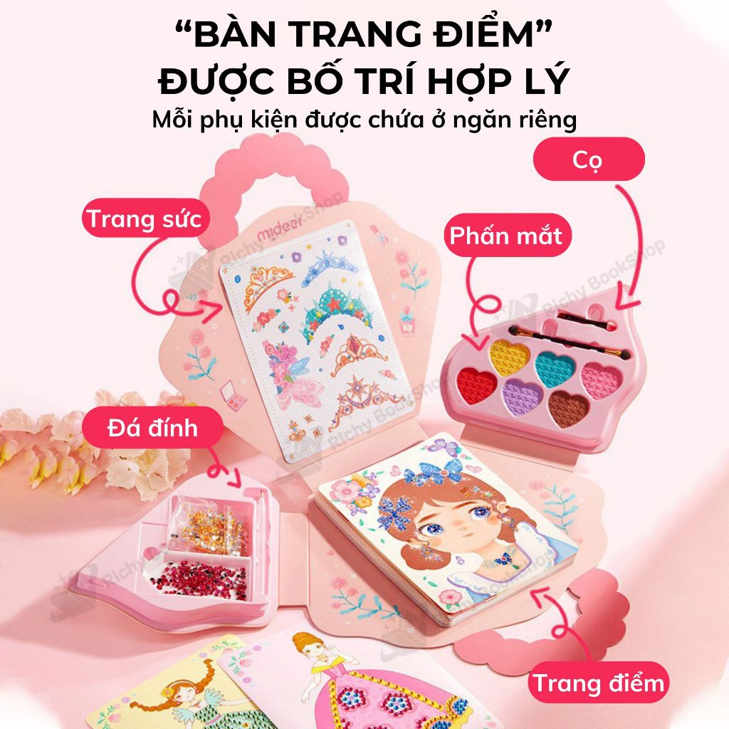 Bộ trang điểm thiết kế thời trang Mideer 3 trong 1 Princess Fantasy Makeup