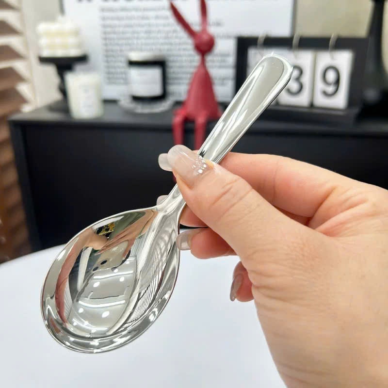 Thìa Muỗng Cơm Inox Cao Cấp, Thìa Cán Ngắn Ăn Cơm NN89, Thìa Phở Cán Ngắn NN89