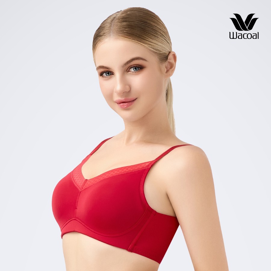Áo ngực nữ Wacoal không gọng mút mỏng nâng ngực nhẹ bản lưng to, Áo lót ren dây đeo cố định - IES0721