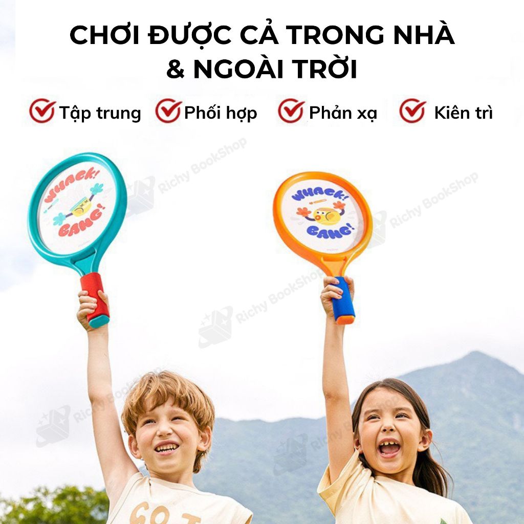 Vợt cầu lông cho trẻ em vợt tennis Mideer Kids Entry - Level Racket 2 in 1, Đồ chơi thể thao cho bé