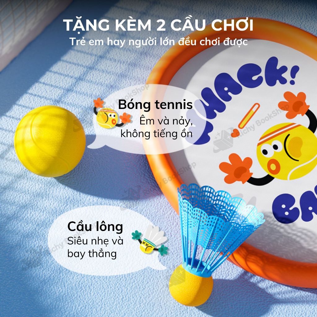 Vợt cầu lông cho trẻ em vợt tennis Mideer Kids Entry - Level Racket 2 in 1, Đồ chơi thể thao cho bé