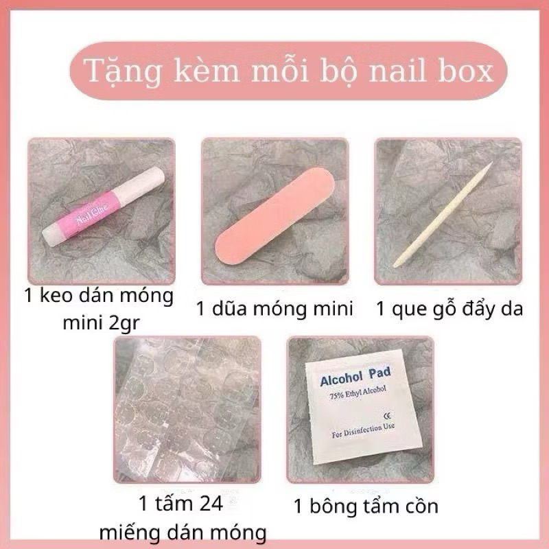 ( HỎA TỐC) NAIL BOX THẠCH NUDE TÔN DA TAY