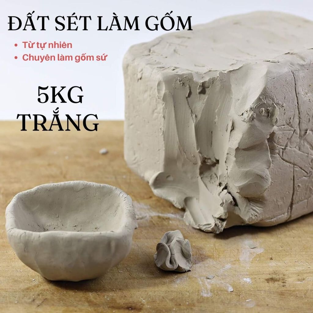 [10kg] Đất sét nung trộn sẵn tạo hình chuyên dùng cho nghành gốm sứ lấy từ nhà máy sản xuất gốm sứ xuất khẩu