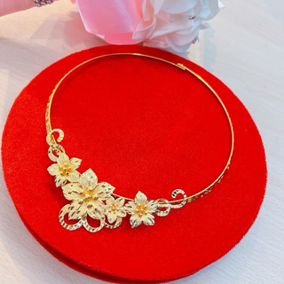 Kiềng cô dâu họa tiết hoa mai mạ vàng 18k, Trang sức hàng cao cấp,  Dành cho nữ.