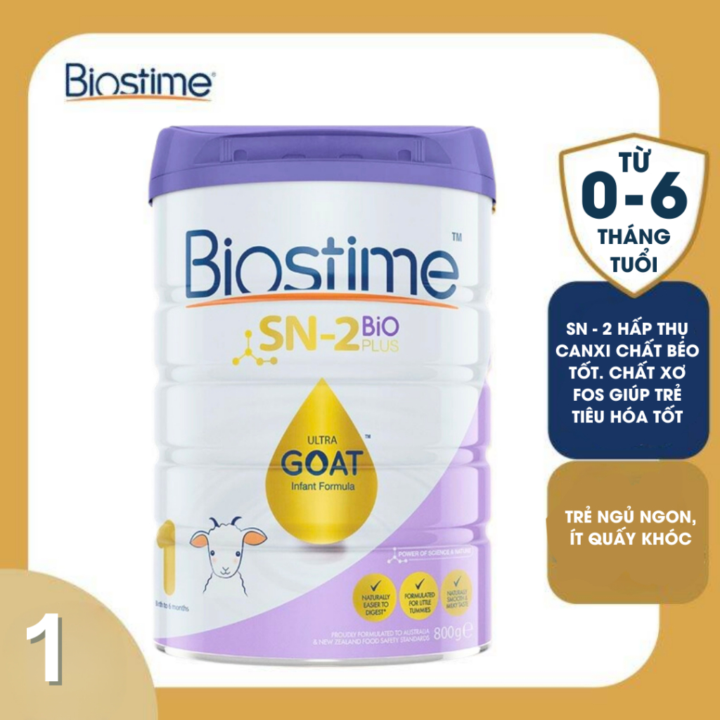 Ảnh Combo 2 Lon Sữa Dê Giúp Cải Thiện Hệ Tiêu Hóa  Biostime Ultra Goat  - Sữa Bột Tăng Khả Năng Hấp Thu Cho Bé Hộp 800g 3