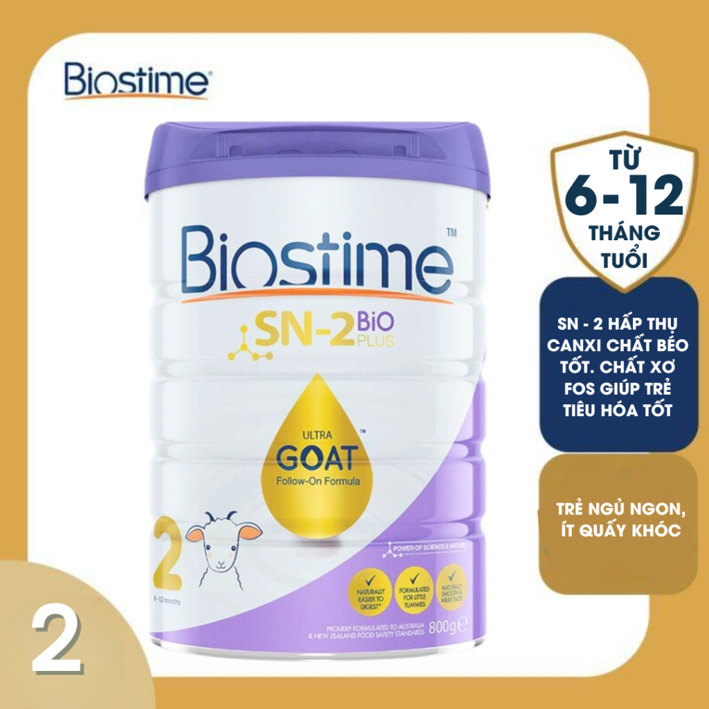 Ảnh Combo 2 Lon Sữa Dê Giúp Cải Thiện Hệ Tiêu Hóa  Biostime Ultra Goat  - Sữa Bột Tăng Khả Năng Hấp Thu Cho Bé Hộp 800g 4
