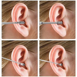 Bộ Dụng Cụ Lấy Ráy Tai 6 Món Tiện Lợi Làm Bằng Thép Không Gỉ. Chăm Sóc Tai Chuyên Nghiệp