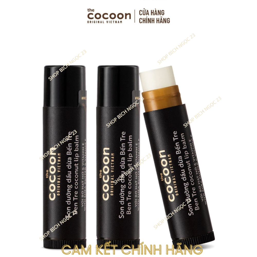 Son dưỡng môi chống thâm dầu dừa Bến Tre Cocoon 5g