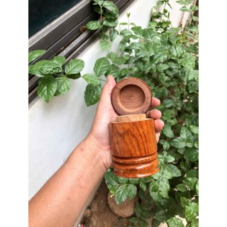 Lọ Tăm gỗ Hương hàng kỹ bóng si giá tại xưởng làng nghề tiện gỗ nhị khê