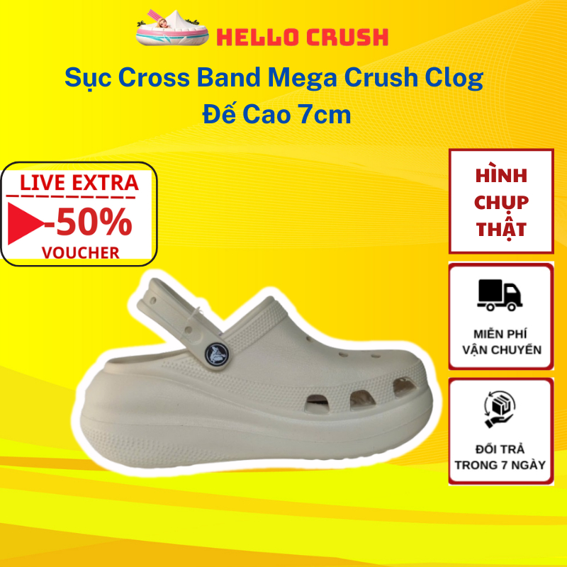 Sục Cross Band Mega Crush Clog, đế cao 7cm tôn dáng nữ- shop Hello ...