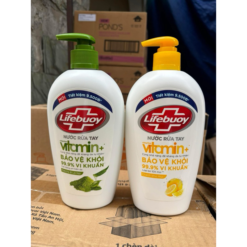 Nước Rửa Tay Lifebuoy Bảo Vệ Khỏi 99.9% Vi Khuẩn Gây Bệnh Với Ion Bạc+ Hỗ Trợ Cùng Đề Kháng Da Tự Nhiên 450G