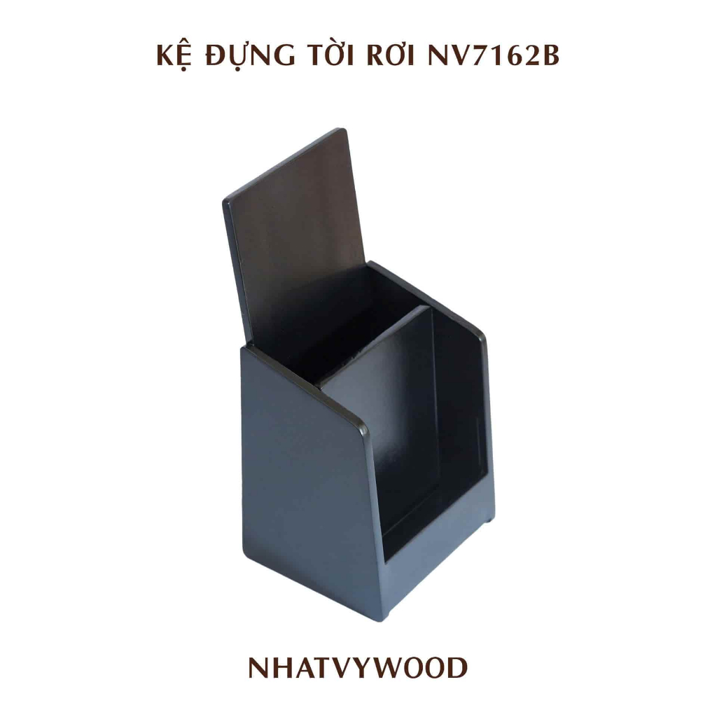 kệ đựng tờ rơi brochure quảng cáo bằng gỗ cao cấp màu đen