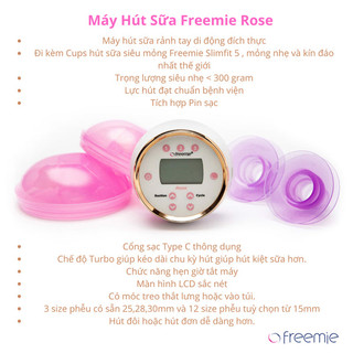 Máy Hút Sữa Rảnh Tay Freemie Rose Cao Cấp (Date Mới) - Trợ Thủ Đắc Lực Cho Mẹ Bỉm Sữa Hiện Đại