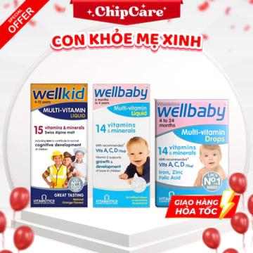 Multi Vitamin WellBaby Liquid (wellkid) bổ sung Vitamin tổng hợp