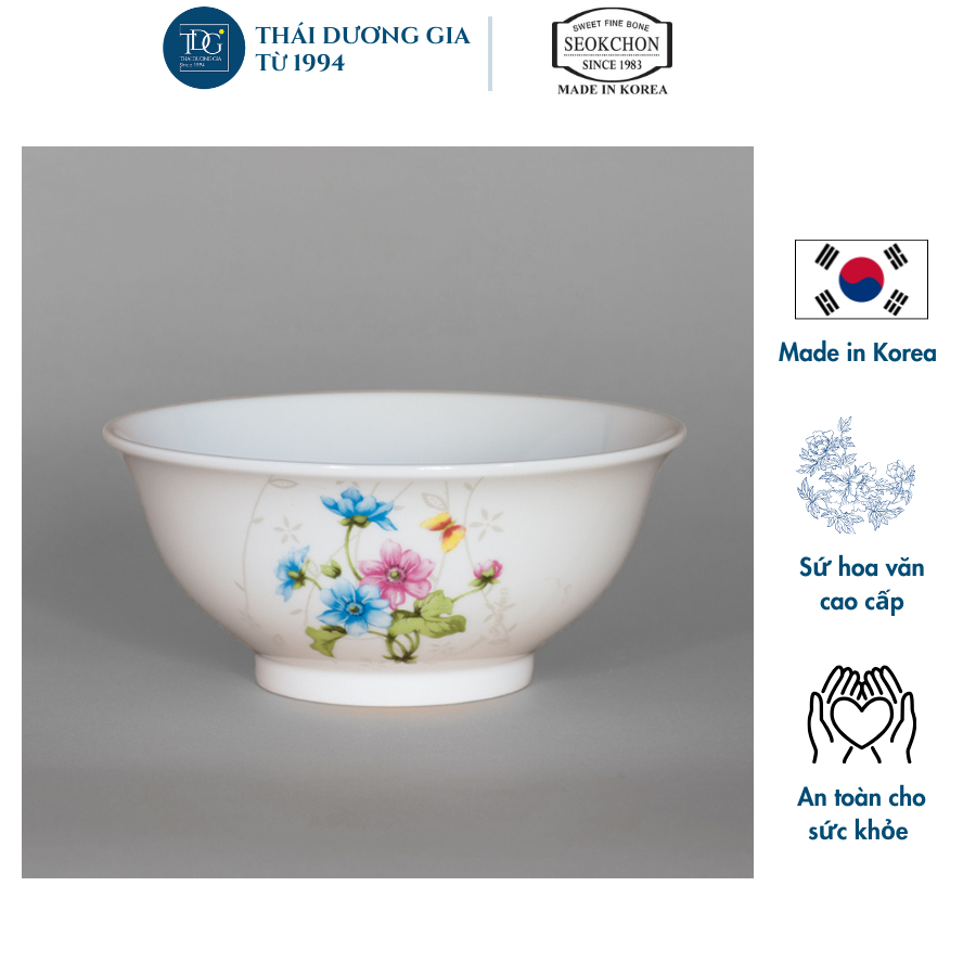 Bát canh 19cm sứ cao cấp Hàn Quốc Seokchon - VBF-105