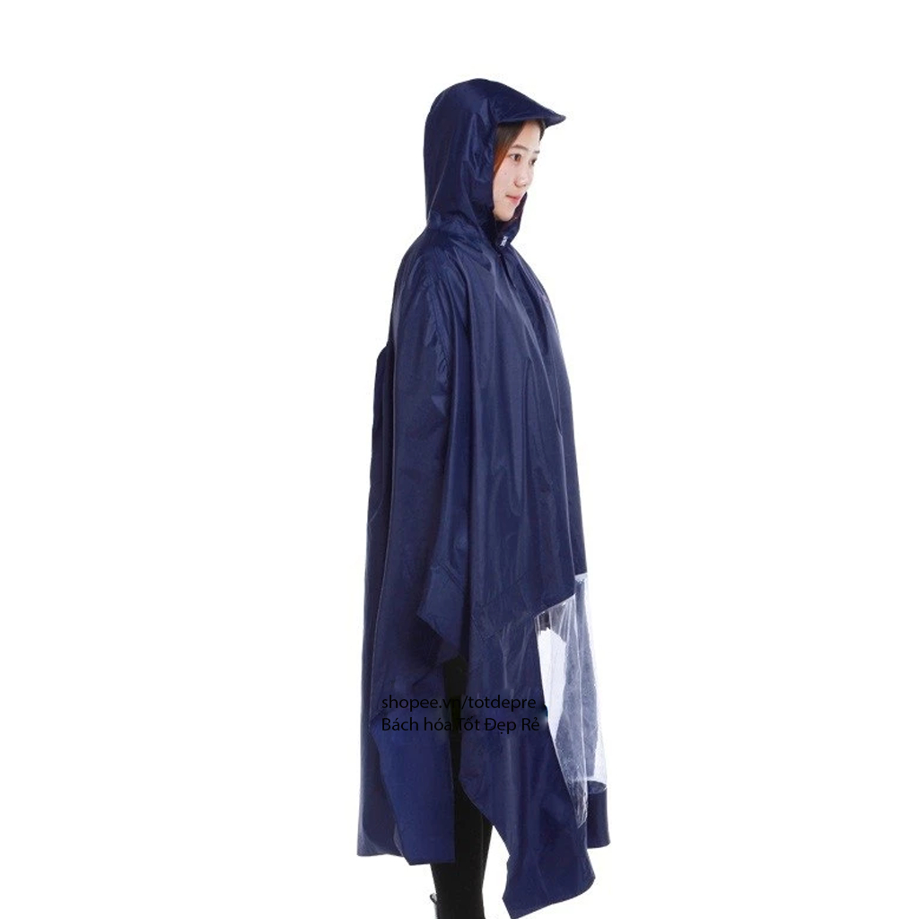 Bộ quần áo mưa Áo mưa cánh dơi 1 đầu 2 đầu vải dù chống thấm dai bền Áo mưa mỏng dùng 1 lần