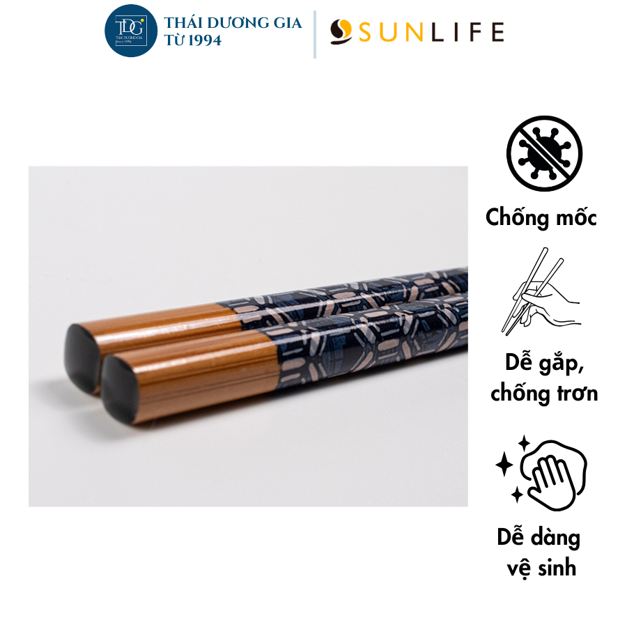 Vỉ 5 đôi đũa tre 23cm Nhật Bản Sunlife-319390