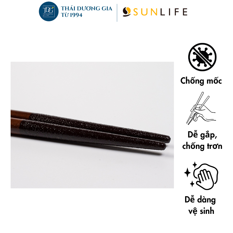 Vỉ 7 đôi đũa gỗ tự nhiên 23cm Nhật Bản Sunlife-319376