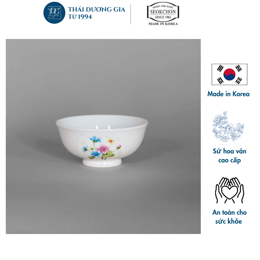 Bát ăn cơm 11cm sứ cao cấp Hàn Quốc Seokchon-VBF-101