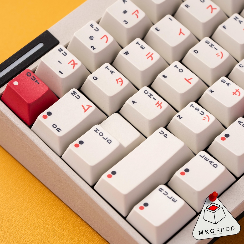 Keycap Japan Aka Haiiro | PBT dyesub | Cherry profile | Bộ nút bàn phím ...