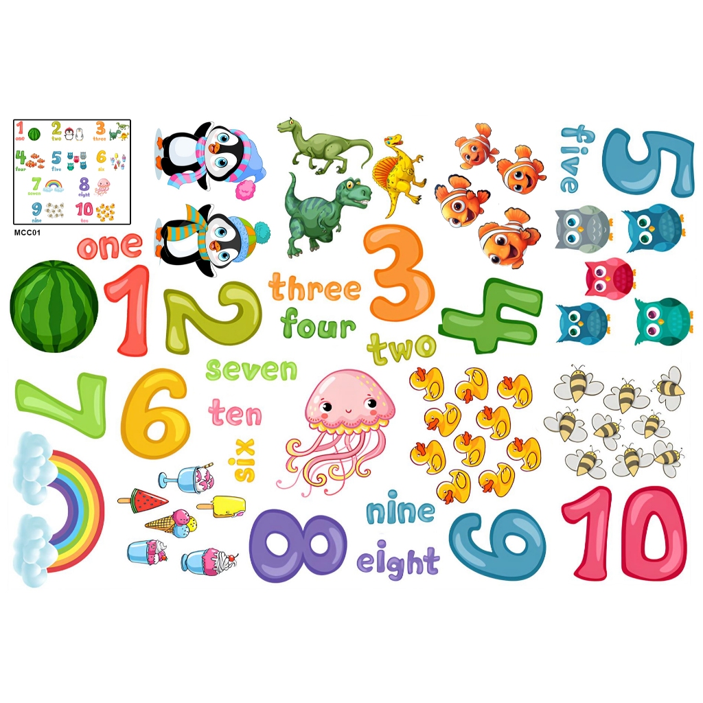 Decal mầm non cắt sẵn trang trí lớp học cho trẻ, tạo góc học tập sinh động và đẹp mắt.