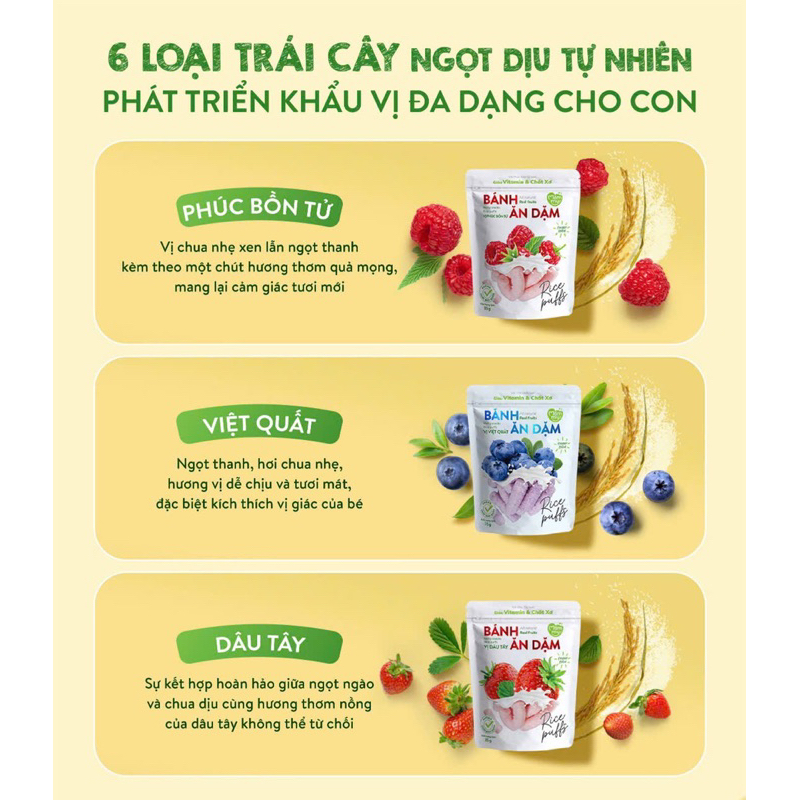 Bánh ăn dặm Mămmy cho bé từ 6 tháng vị trái cây rau củ, bánh ăn dặm hữu cơ, bổ sung vitamin