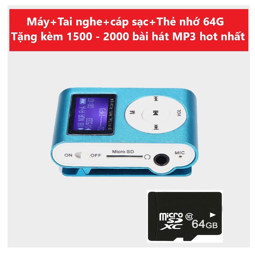 Máy Nghe Nhạc MP3 Mini -Tặng Kèm Tai Nghe | Shopee Việt Nam