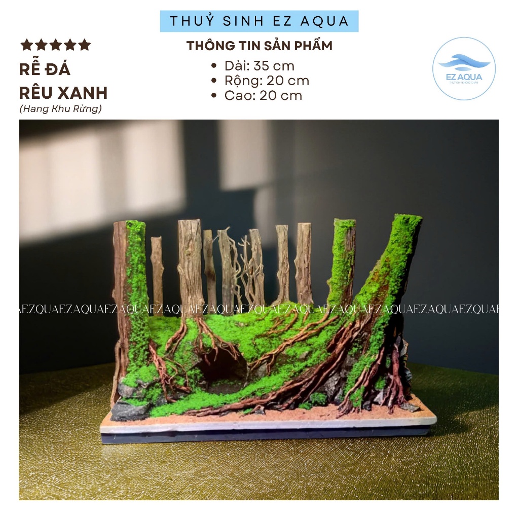 Layout thuỷ sinh hang khu rừng trang trí hồ cá lũa san đá đứng | Shopee ...