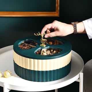 Khay Mứt Tết Hộp Bánh Kẹo Tết Cao Cấp, Sang Trọng, Hiện Đại Phong Cách Châu Âu, Khay Mứt Hươu