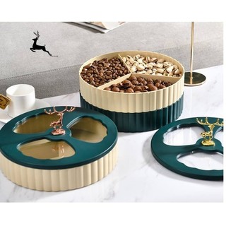Khay Mứt Tết Hộp Bánh Kẹo Tết Cao Cấp, Sang Trọng, Hiện Đại Phong Cách Châu Âu, Khay Mứt Hươu