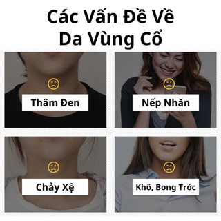 Mặt Nạ Dưỡng Trắng Hết Nhăn Chống Lão Hóa Vùng Da Cổ Cho Da Mịn Màng