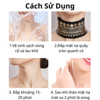 Mặt Nạ Dưỡng Trắng Hết Nhăn Chống Lão Hóa Vùng Da Cổ Cho Da Mịn Màng
