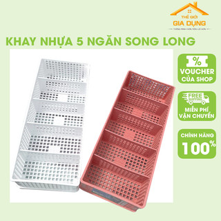 Khay Nhựa Nguyên Chất 5 Ngăn Song Long (MS:2797)