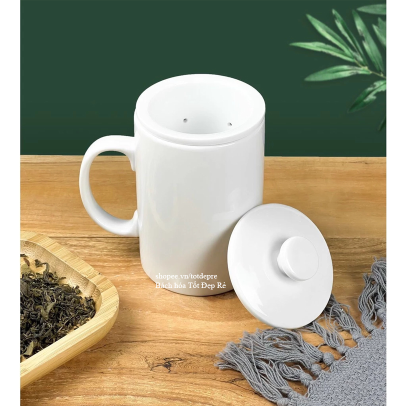 Set ly cốc lọc trà sang trọng tiện dụng gốm sứ Bát Tràng Cao cấp