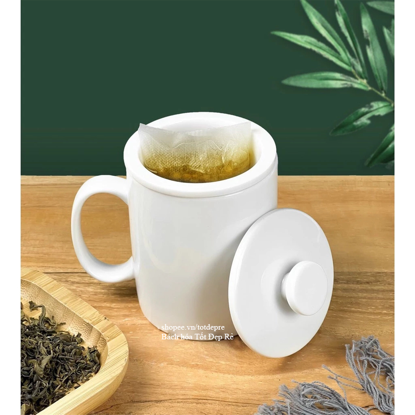 Set ly cốc lọc trà sang trọng tiện dụng gốm sứ Bát Tràng Cao cấp