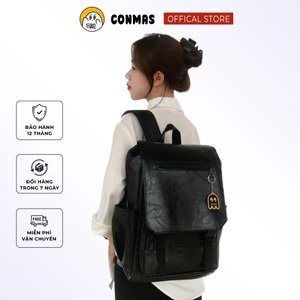 Balo CONMAS Brand - Balo da Pu nắp gập Unisex