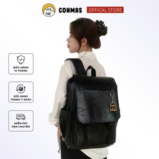 Balo CONMAS Brand - Balo da Pu nắp gập Unisex