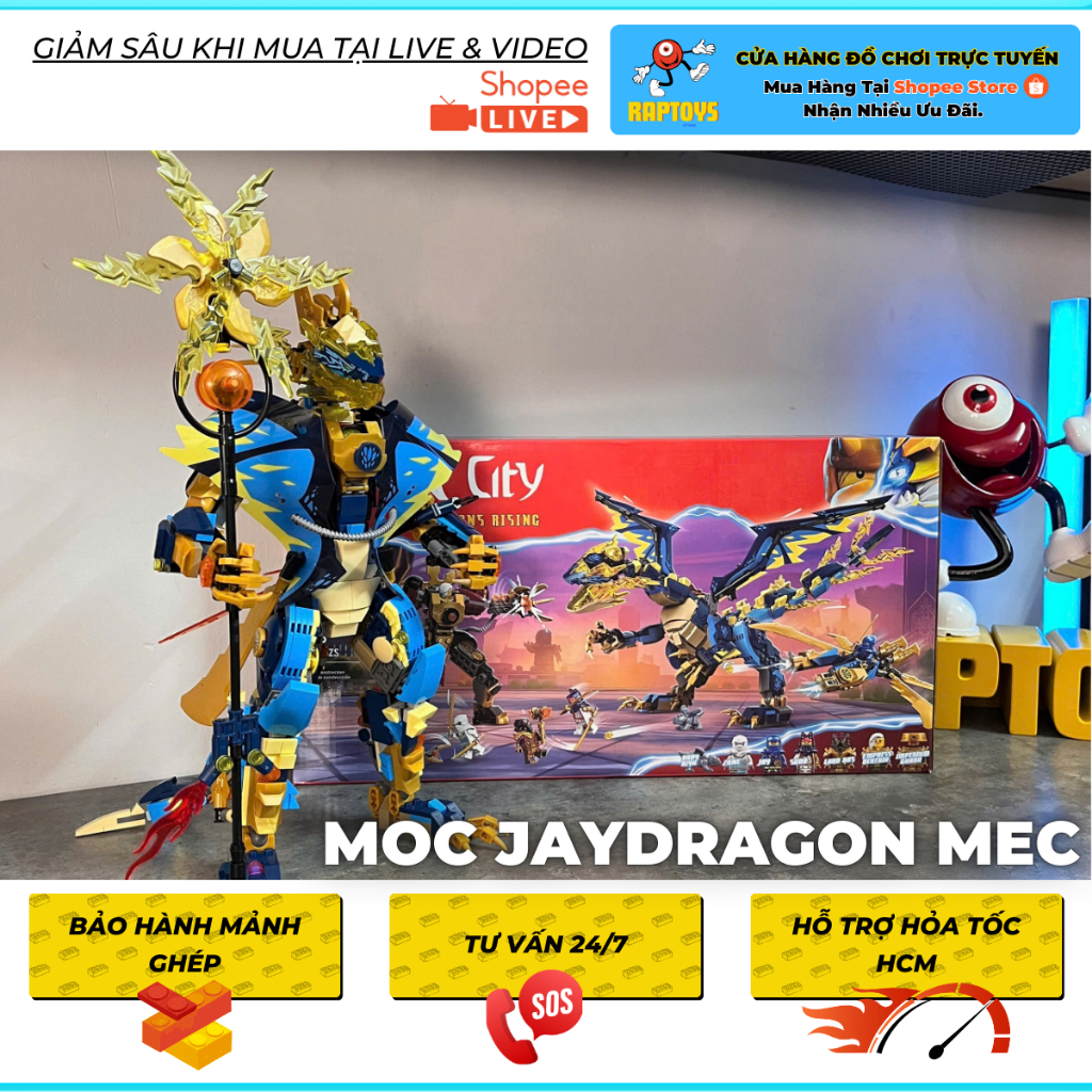 [ Tặng FILE MOC] Mô hình đồ chơi JAYDRAGON MECH MOC, mô hình đồ chơi ...
