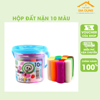 Hộp đất nặn 10 màu thủ công cho bé tập nặn