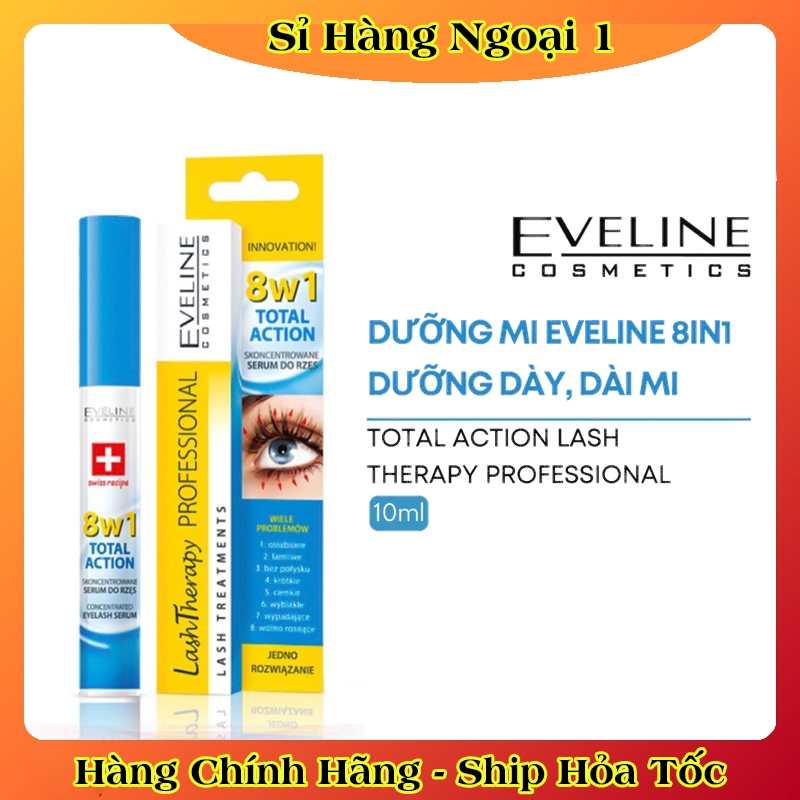 Huyết thanh Dưỡng mi Eveline 8 in 1 Total Action Lash Therapy professional của Nga