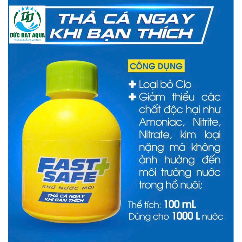 Dung Dịch Khử Nước Mới khử clo FAST & SAFE - Thả Cá Ngay Khi Bạn Thích, sản phẩm mới của extrabio