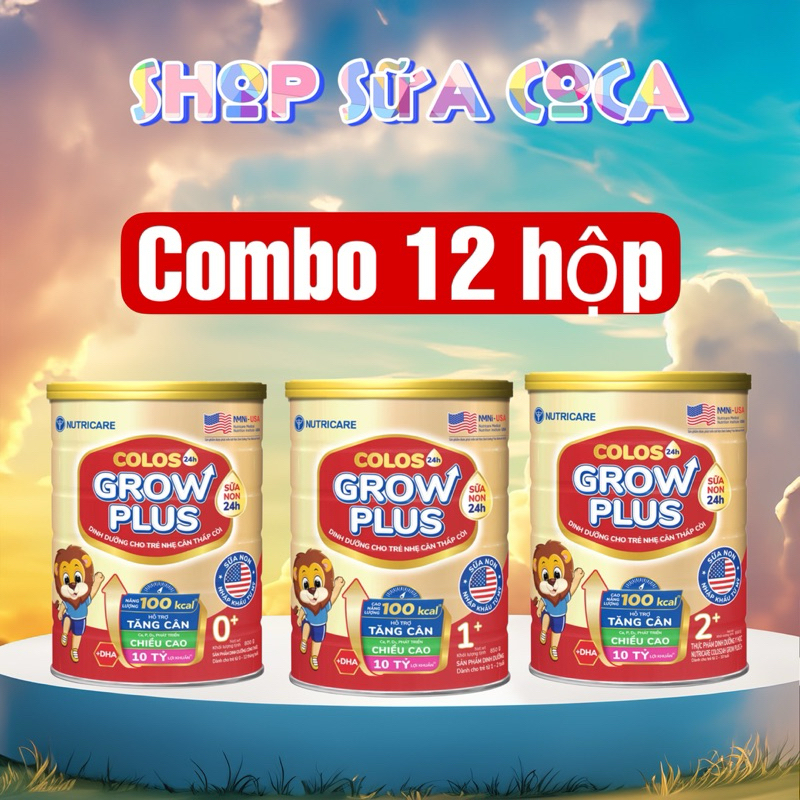 Combo 12 hộp Nutricare Colos Growplus 0+1+2+ 800gr date mới | Shopee ...