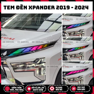 Tem dán đèn Xpander 2019 2020 2021 2022 2023 2024 (1 cặp) | Tem trang trí cao cấp chống thấm nước, chống phai