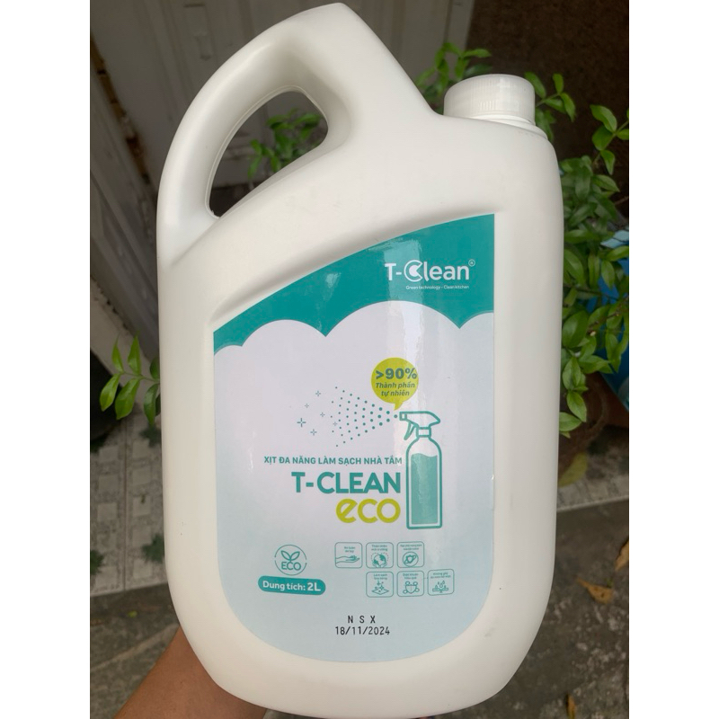Chai tẩy đa năng nhà tắm TClean 2000ml (T-Clean),tẩy cặn canxi, sen vòi ...
