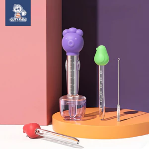 Ống Bơm Sữa, Xi Lanh Bón Thuốc Cho Bé gutykids – Dụng Cụ Uống Nước, Sữa, Thuốc Chống Sặc, Đầu Silicon Mềm An Toàn bộ 3sp