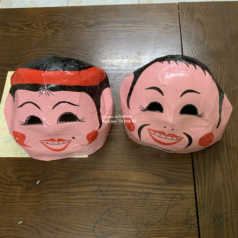 Mặt nạ múa lân , mặt nạ giấy bồi truyền thống Việt Nam hình Chí Phèo , Thị Nở, Tễu hàng đẹp