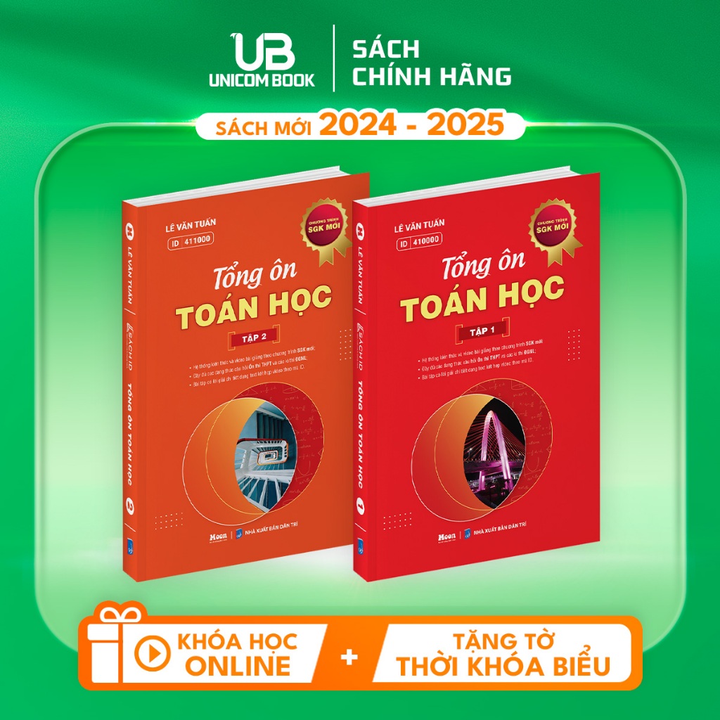 Sách toán 12 chương trình mới - Tổng ôn toán học lớp 12 (Tập 1 + Tập 2 ...