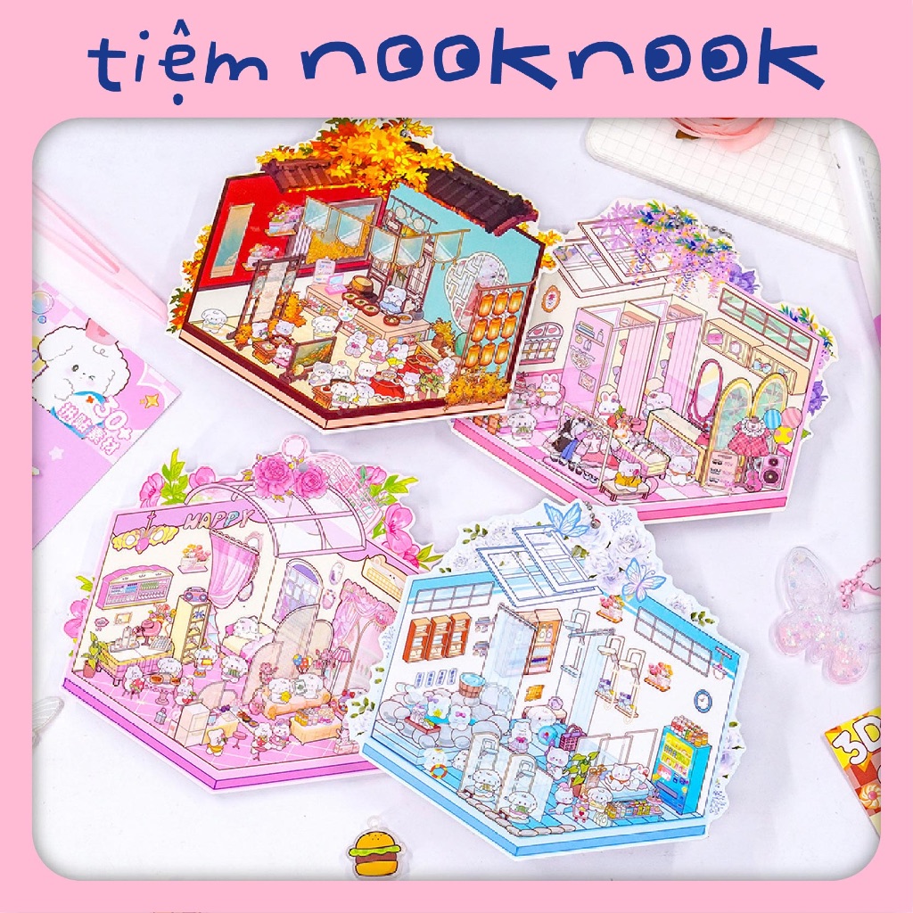 DÒNG NHÀ HÀNG, CÔNG VIÊN - Sticker 3D mô phỏng không gian, hình dán 3 ...